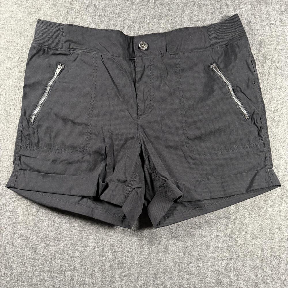 Tangerine Shorts Womens Large Black Nylon Zip Pocket Outdoor Y2K Stretch Waist